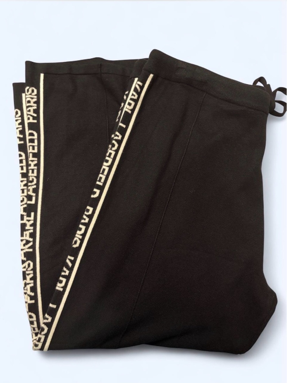Karl Lagerfeld Black Joggers with Logo Side Stripe